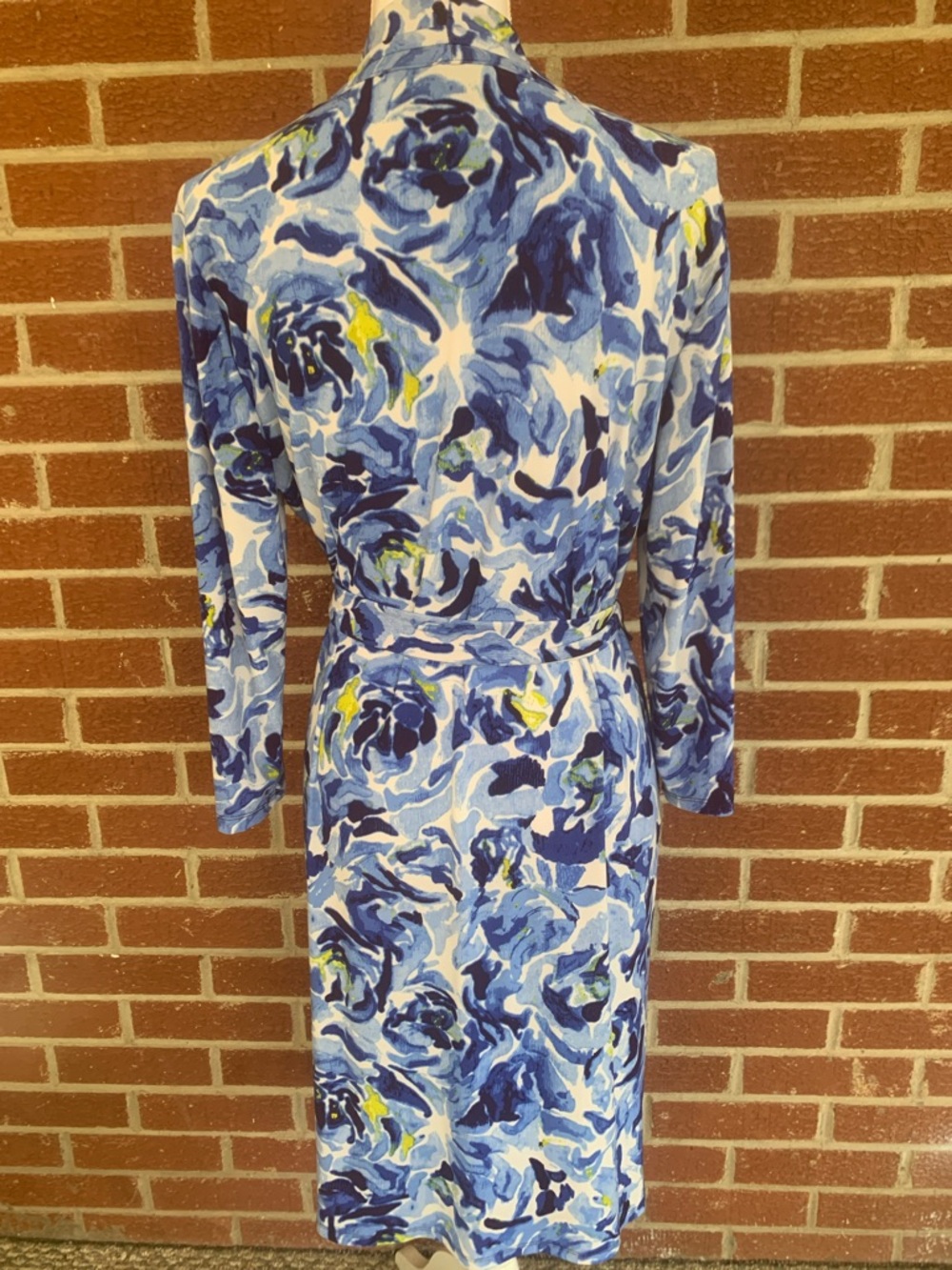 Dana Buchman blue floral dress - Picture 6 of 7